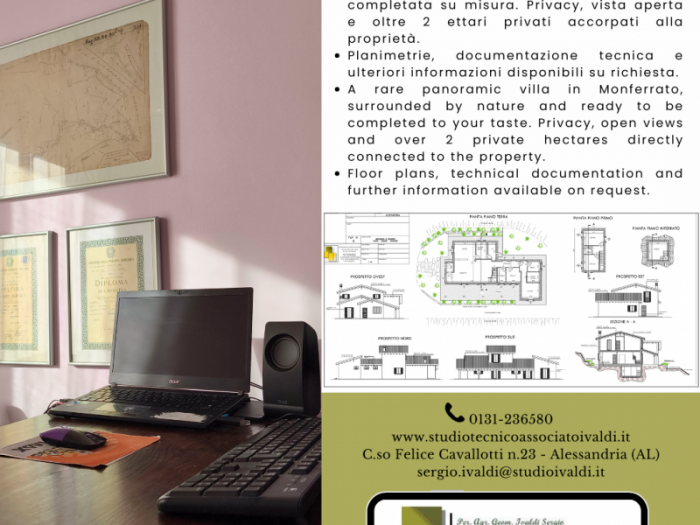 Archisio - Studio Tecnico Associato Ivaldi Carrer - Progetto Da rudere a villa panoramica nel monferrato