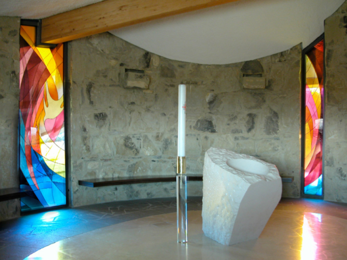 Archisio - Ateliers Romeo - Nicolas Dubois - Progetto La chiesa di theotokos a loppiano - fonte battesimale