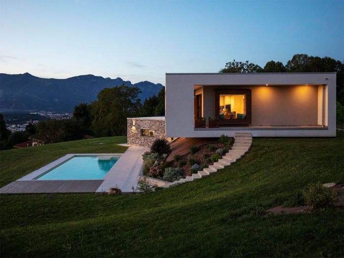 Archisio - Marlegno - Progetto Villa moderna in legno castello di brianza