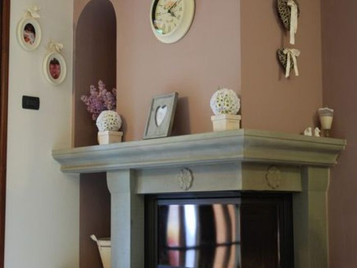 Archisio - Raspanti Pietra Serena srl - Progetto Caminetto angolare in pietra serena