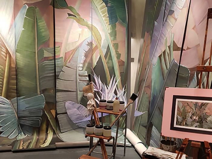 Archisio - Larghevedute Handmadewallpaper - Progetto Tessuti e carte da parati dipinti a mano