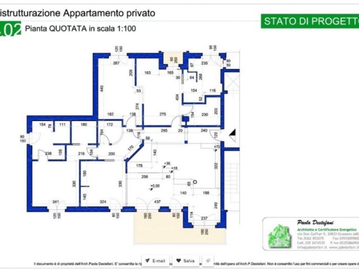 Archisio - Paola Destefani Architetto - Progetto Ristrutturazione appartamento privato