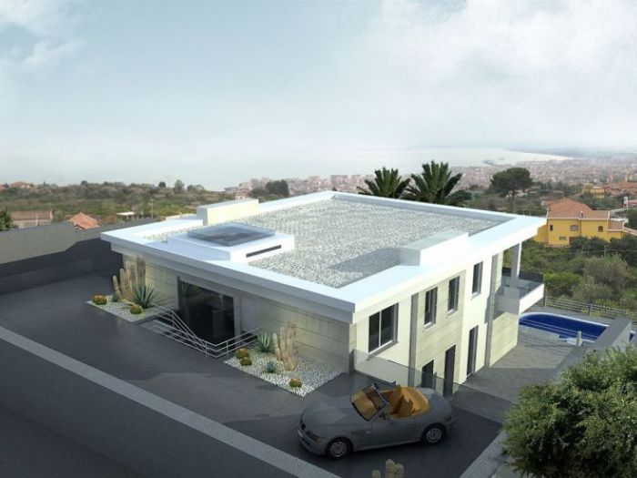 Archisio - Gilles Patrice Arch Todaro - Progetto Villa unifamiliare di lusso a gradoni dominante la citt