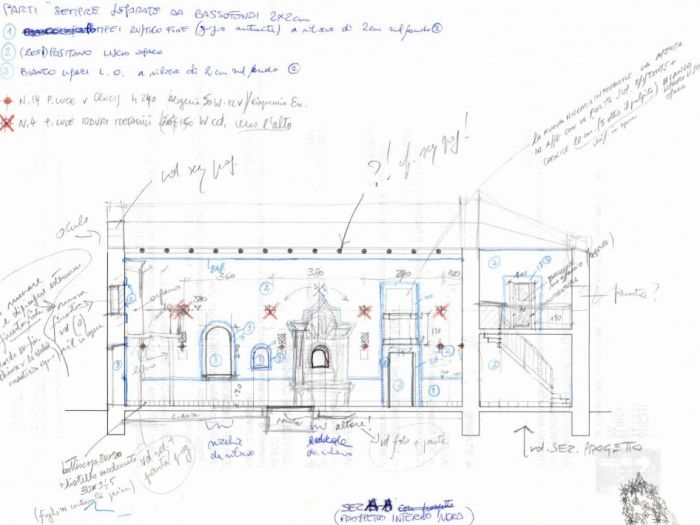 Archisio - X Studio - Progetto Chiesa s Maria vetere - lustra 2000