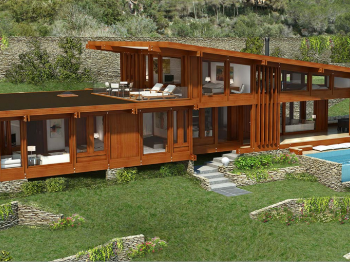 Archisio - Pagano - Progetto Villa in legno costa azzurra