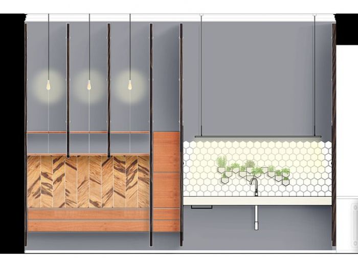 Archisio - Edoardo Sborchia - Progetto Zona giorno in appartamento milanese