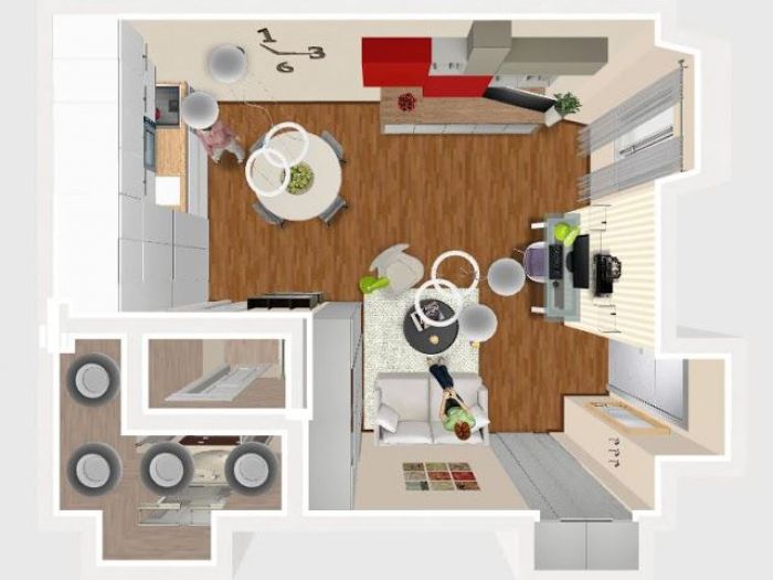 Archisio - Interno 75 - Progetto Il monolocale una sfida di stile