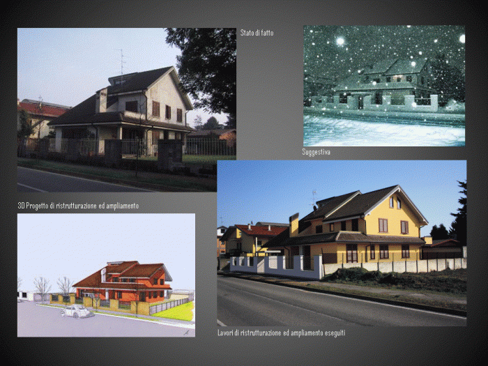 Archisio - Enrico Aiello - Progetto Ristrutturazione e ampliamento di villa unifamiliare trasformata in residenza trifamiliare lainate mi