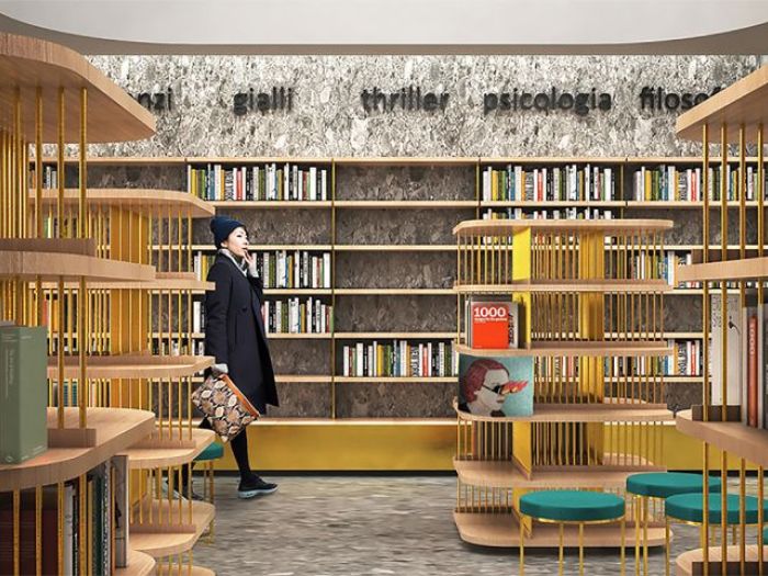 Archisio - Alessandro Villa - Progetto Mondadori live progetto di negozio