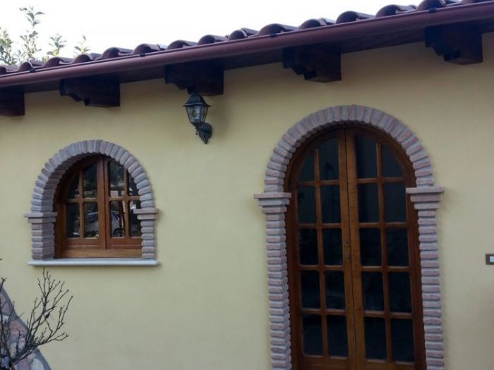 Archisio - Falegnameria Zannoni - Progetto Portoncino legno massello