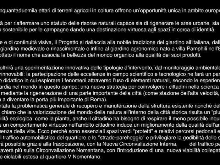 Archisio - Sartogo Architetti Associati - Progetto Coltiviamo la citt in tangenziale V nomentano roma
