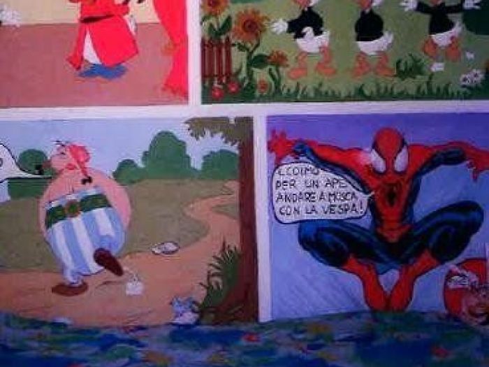 Archisio - Edyta Komar - Progetto Decorazione parete di camerette per bambini lavori di decorazione e restauro mobili ed oggetti antichi e moderni e allestimento per una societ del campo della moda