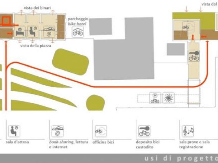 Archisio - Soa Spazio Oltre Larchitettura - Progetto Alt stazione arte e bici alla fermata del treno