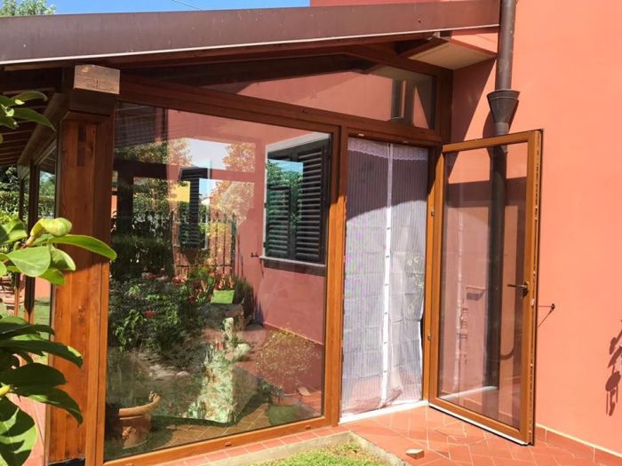 Archisio - Falegnameria Gabrielli - Progetto Veranda esterna con serramento in pvc