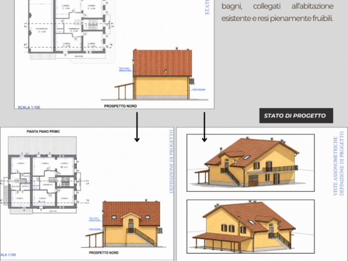 Archisio - Studio Tecnico Associato Ivaldi Carrer - Progetto Recupero sottotetto ai fini abitativi