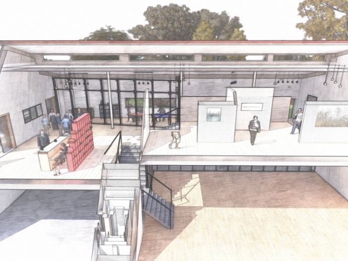 Archisio - Andrea Sorci Natural Living - Progetto Ipotesi progetto di ripristino di un capannone a borghetto flaminio rm per la sede museale della fondazione