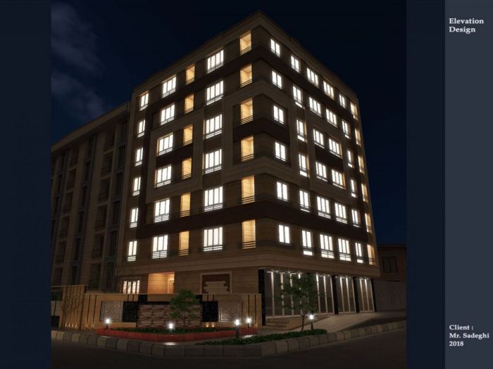 Archisio - Rosa Nozari - Progetto Residential building - exterior facade - 2d drawing 3d-modeling rendering v-ray