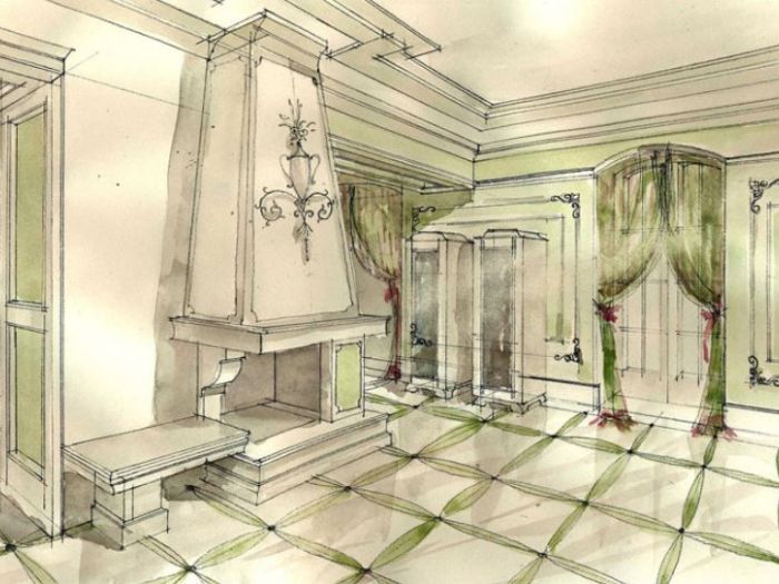 Archisio - Dario Poles - Progetto Interior design villa strasburgo