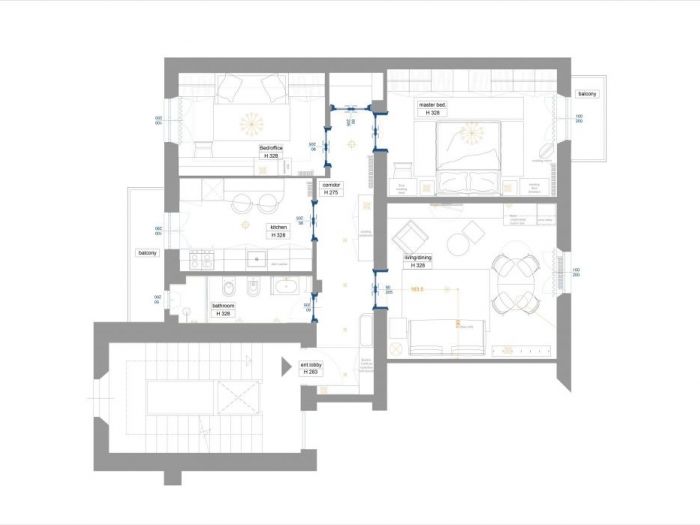 Archisio - Ingy Terouz - Progetto Appartamento - milano