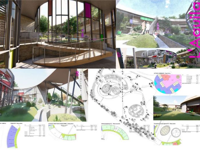 Archisio - Andrea Sorci Natural Living - Progetto Polo scolastico - concorso internazionale- 1 fase -laquila