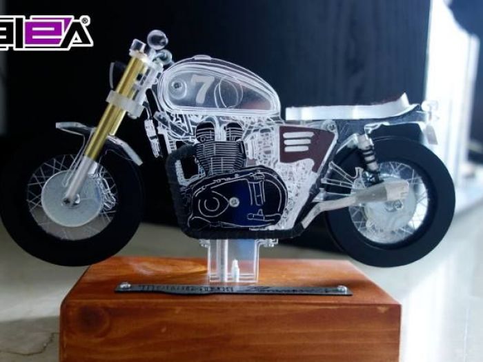 Archisio - Vala Lampade - Progetto Lampada motocicletta marca triumph