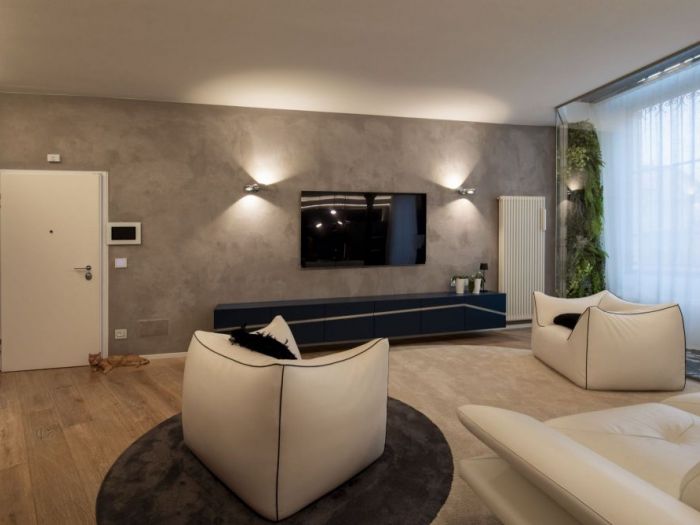 Archisio - Michelevolpi Studio Interior Design - Progetto Blu notte per una zona giorno