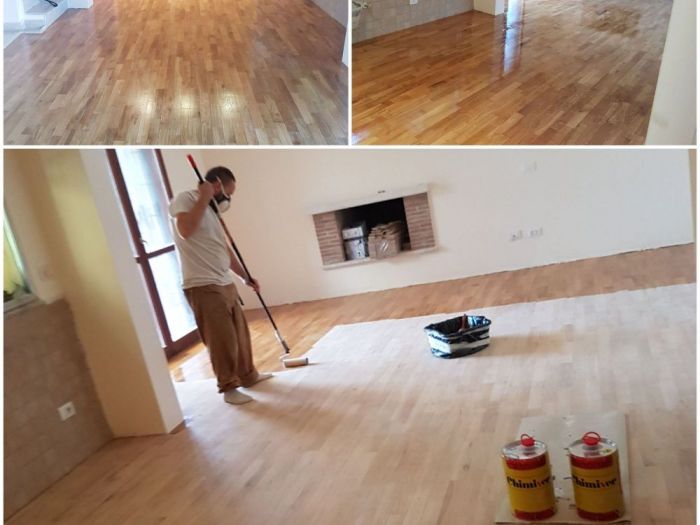 Archisio - Parquettista Roma - Progetto Restauro parquet massello con levigatura e verniciatura