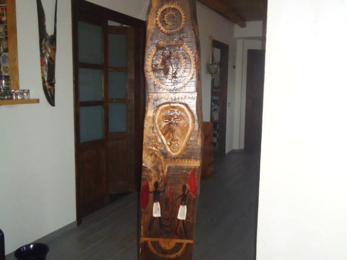 Archisio - Falegnameria Sardano Demurtas - Progetto Lampada a colonna etnica