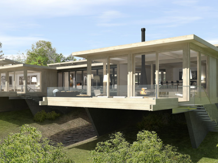 Archisio - Pagano - Progetto Villa in legno costa azzurra