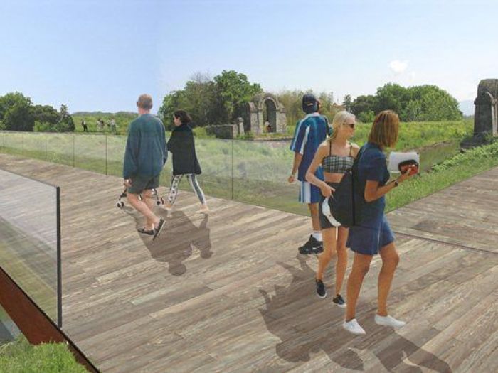 Archisio - Simone Inverizzi - Progetto Concorso di progettazione per un nuovo ponte ciclo-pedonale nella sede del ponte leopoldo ii