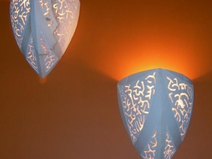 Archisio - La Pietra Di Luca - Progetto Sculture luminose a parete illuminazione led coppie di applique applique