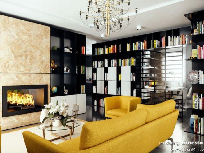 Archisio - Cad Service Di Ernesto Di Gregorio - Progetto Rendering e tour virtuale 3d ristrutturazione appartamento novi velia sa