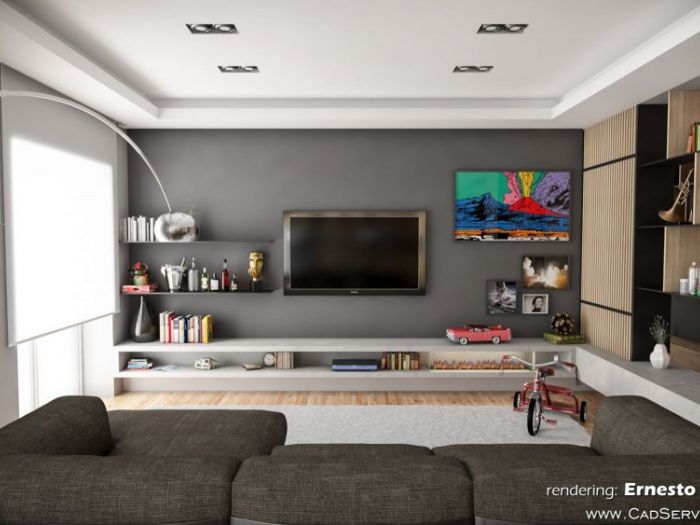 Archisio - Cad Service Di Ernesto Di Gregorio - Progetto Rendering e tour virtuale 3d ristrutturazione appartamento vallo della lucania sa