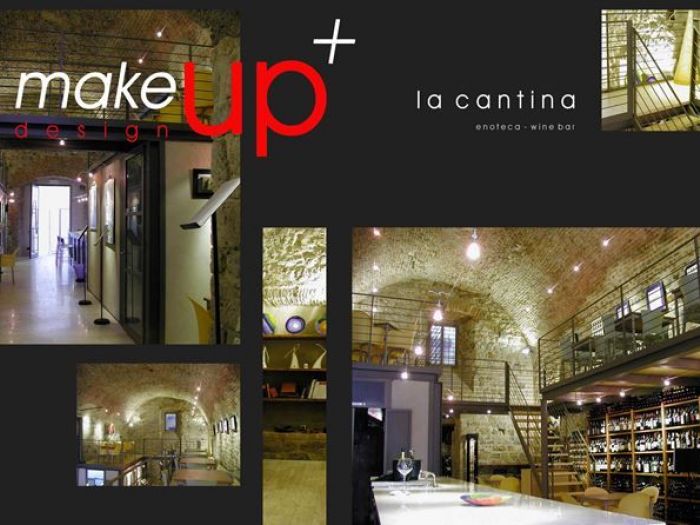 Archisio - Architectural Make Up - Progetto Restauro ed arredamento di un bastione medioevale del 1100Cantina wine bar - piazza del sale- mura medicee di grosseto