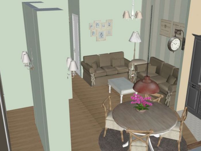 Archisio - Casesa Tiziano - Progetto Appartamento 70mq stile shabby chic