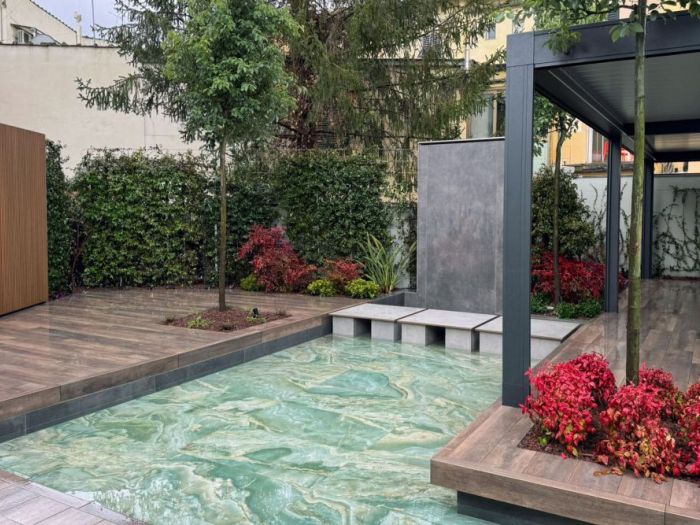 Archisio - Forme Dacqua - Progetto Parete dacqua e vasca kokoro firenze sushi restaurant