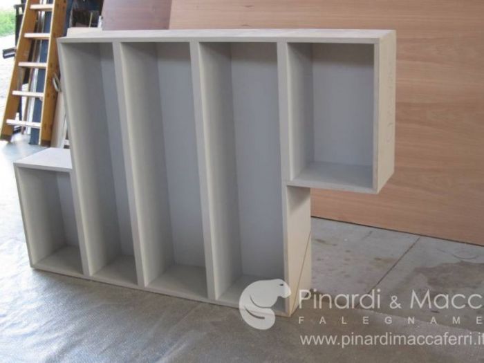 Archisio - Falegnameria Pinardi E Maccaferri - Progetto Libreria incassata illuminata a led