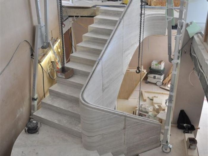 Archisio - Ateliers Romeo - Nicolas Dubois - Progetto Scala a sbalzo in pietra uk