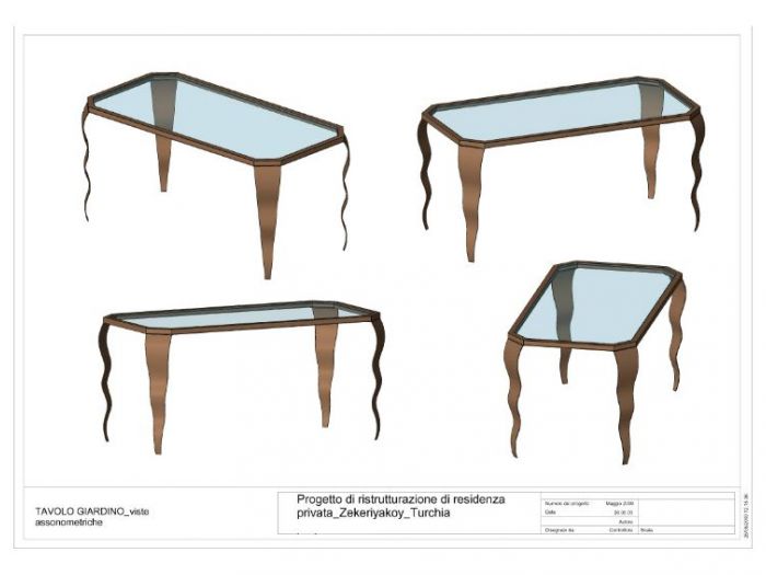 Archisio - Studio Di Architettura Mannelli - Progetto Tavoli