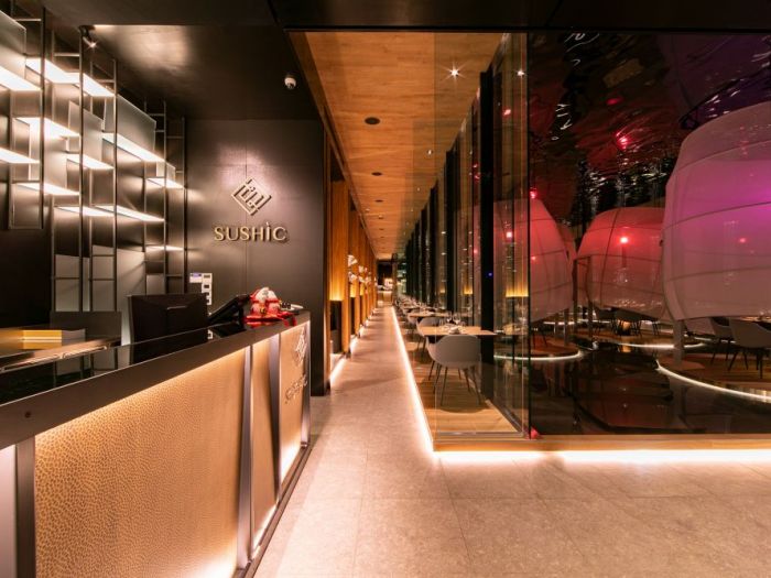 Archisio - Forme Dacqua - Progetto Fontane da interno - ristorante sushic