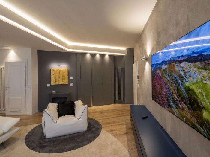 Archisio - Michelevolpi Studio Interior Design - Progetto Blu notte per una zona giorno