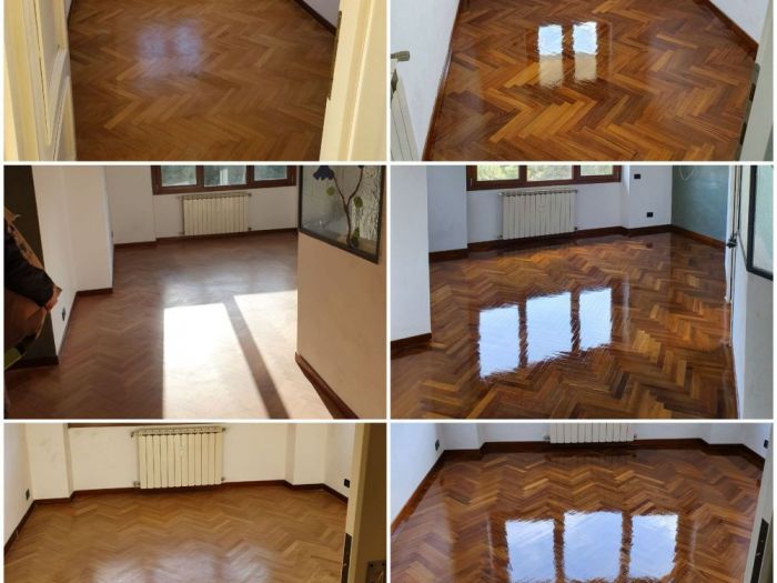 Archisio - Parquettista Roma - Progetto Restauro parquet massello con levigatura e verniciatura