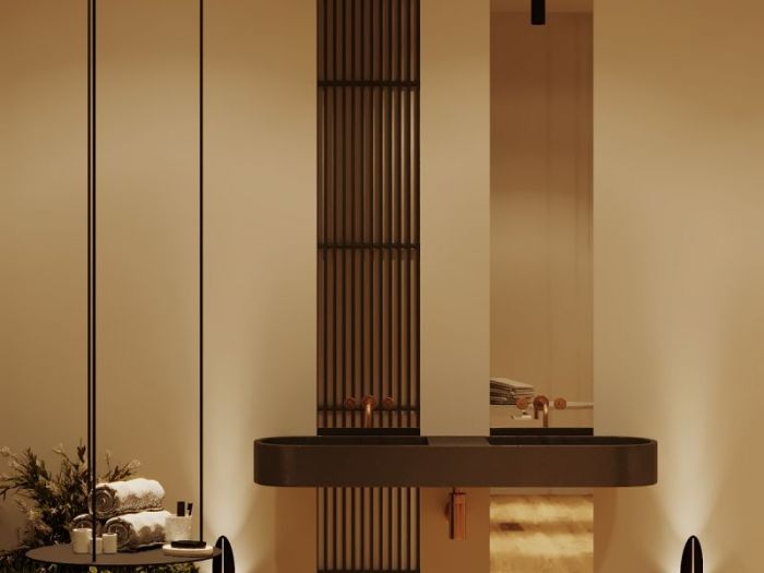 Archisio - Red Head Design - Progetto Bagno con lavanderia