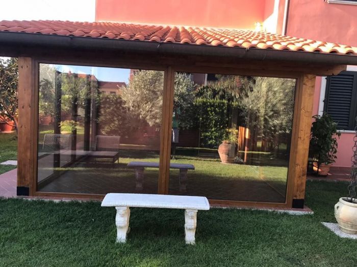 Archisio - Falegnameria Gabrielli - Progetto Veranda esterna con serramento in pvc