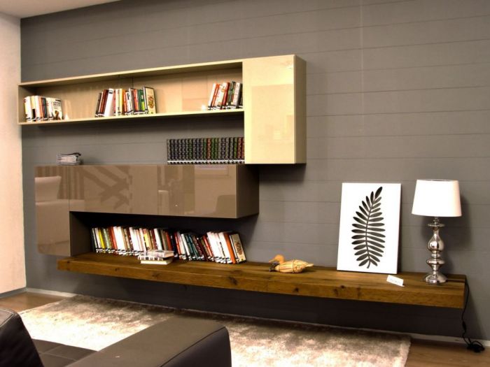 Archisio - Sergio Di Nisio - Progetto Arredo pareti con mensole e librerie su misura