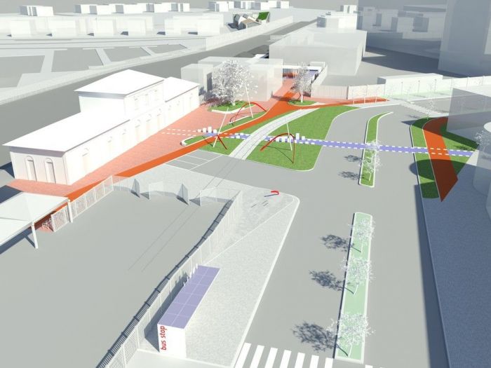 Archisio - Soa Spazio Oltre Larchitettura - Progetto Alt stazione arte e bici alla fermata del treno