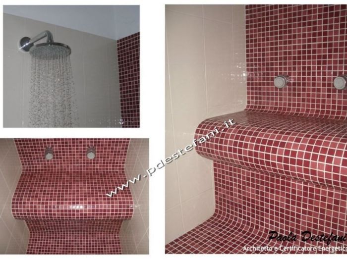 Archisio - Paola Destefani Architetto - Progetto Progetto e realizzazione locale bagno e doccia in muratura con idromassaggio