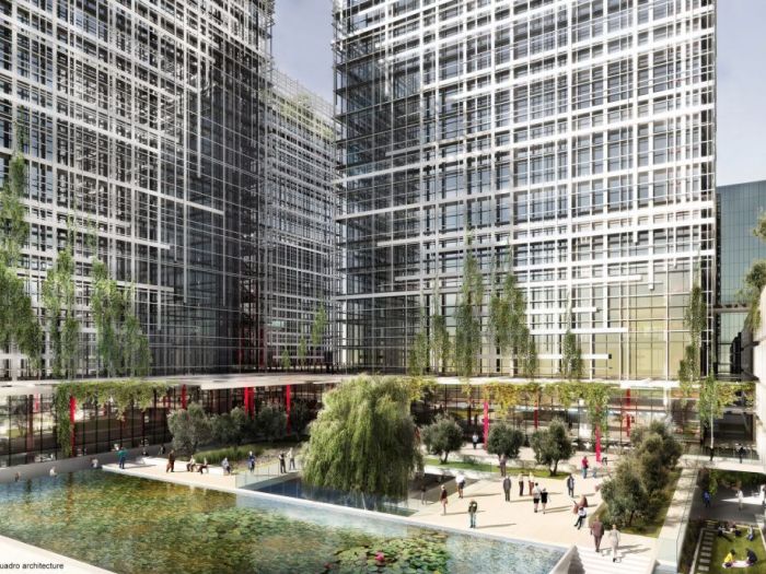 Archisio - Bicuadro - Progetto Headquarter telecom italia roma eur