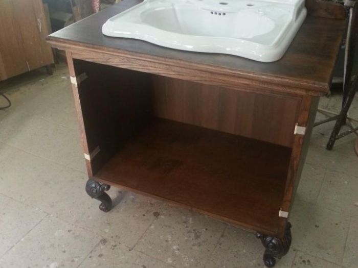 Archisio - Rocco Giunta Ebanista Falegname - Progetto Lavandino in legno