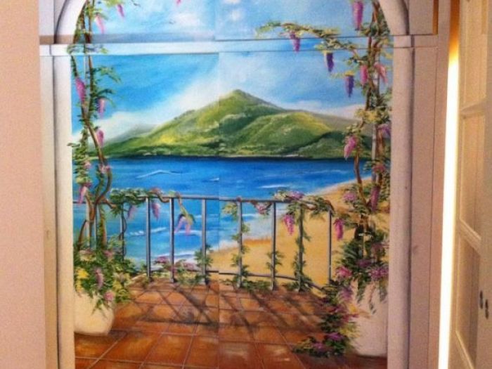Archisio - Sabry Decor - Progetto Trompe oeil di paesaggio